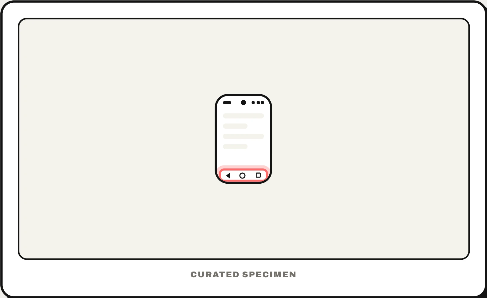 Android navigation bar UI pattern example: CatchUI's curated specimen