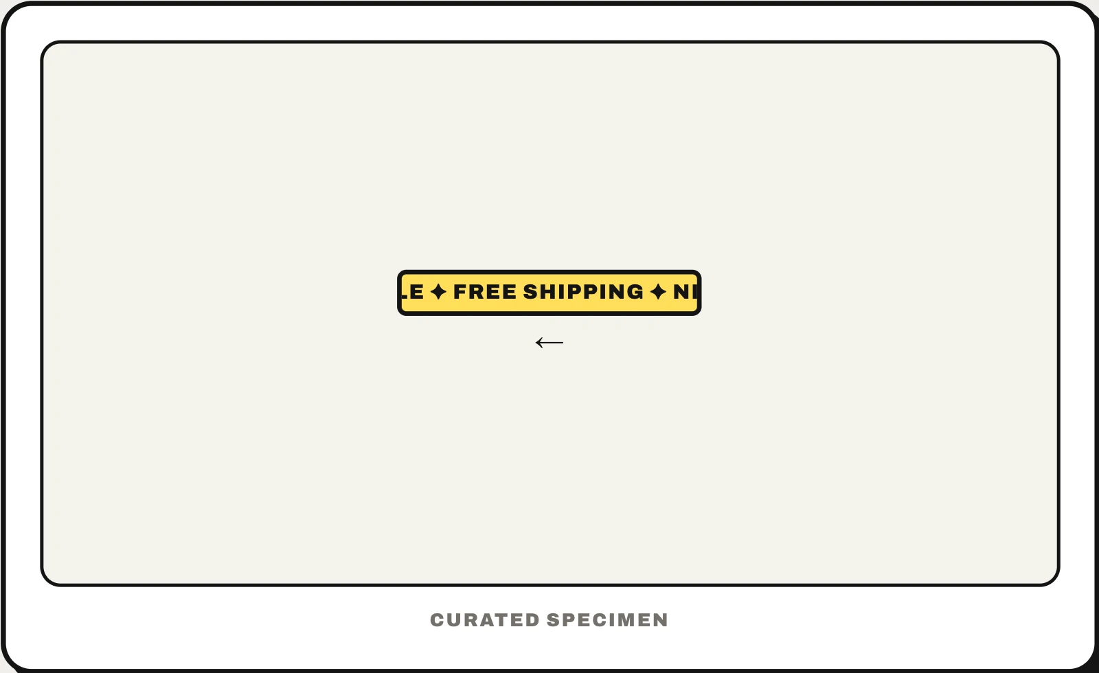 Marquee (scrolling text) UI pattern example: CatchUI's curated specimen