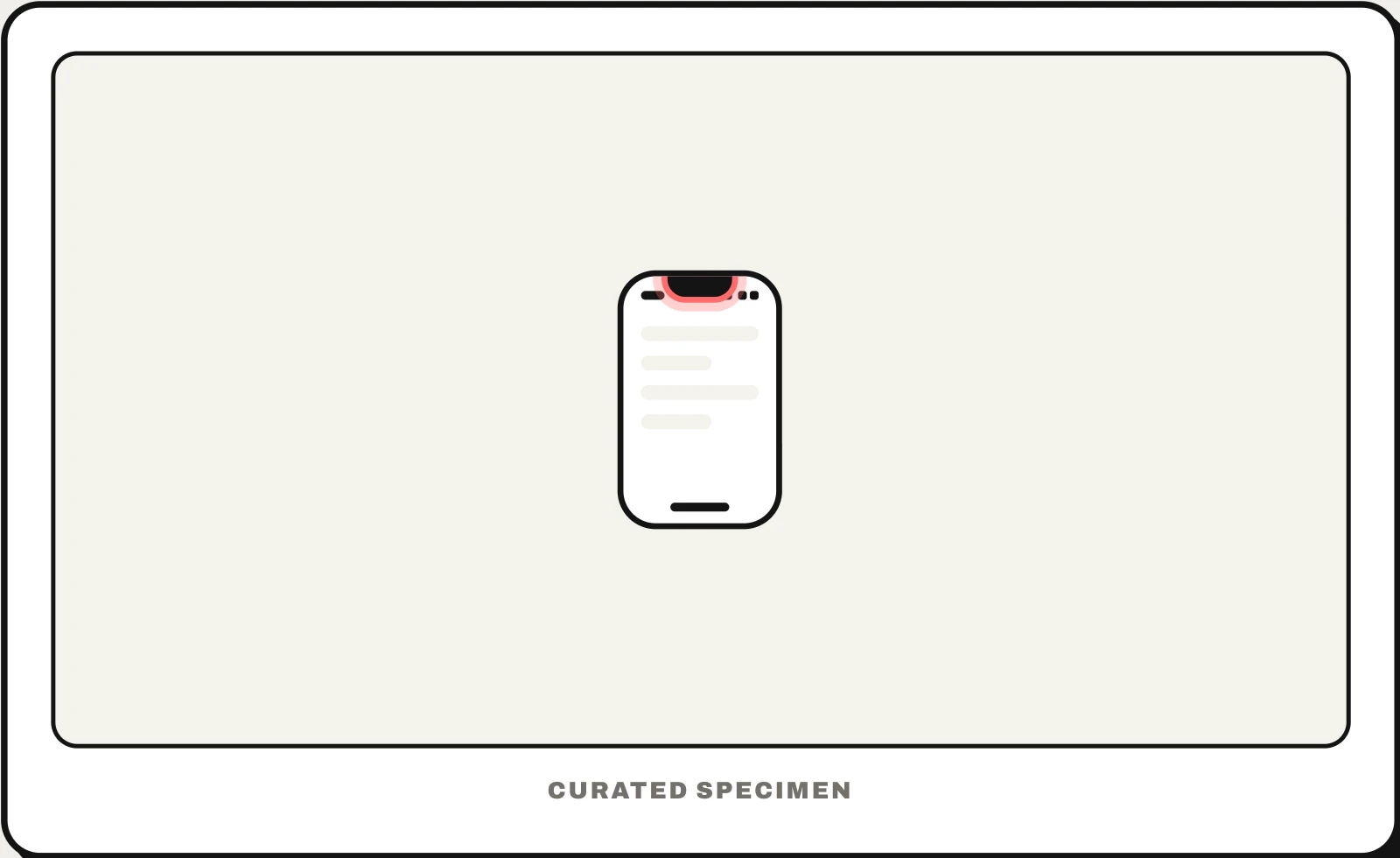 Notch UI pattern example: CatchUI's curated specimen