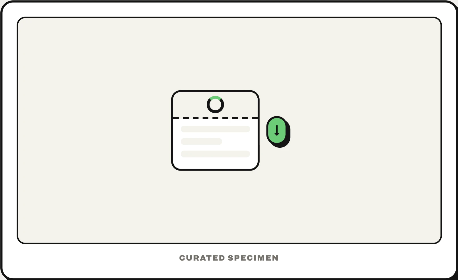 Pull to refresh UI pattern example: CatchUI's curated specimen