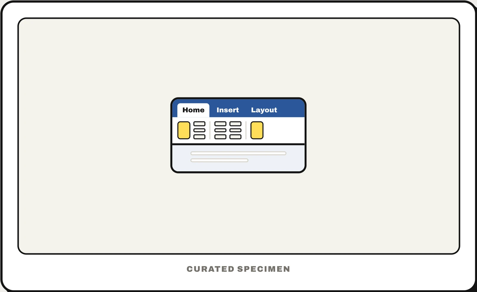 Ribbon UI pattern example: CatchUI's curated specimen