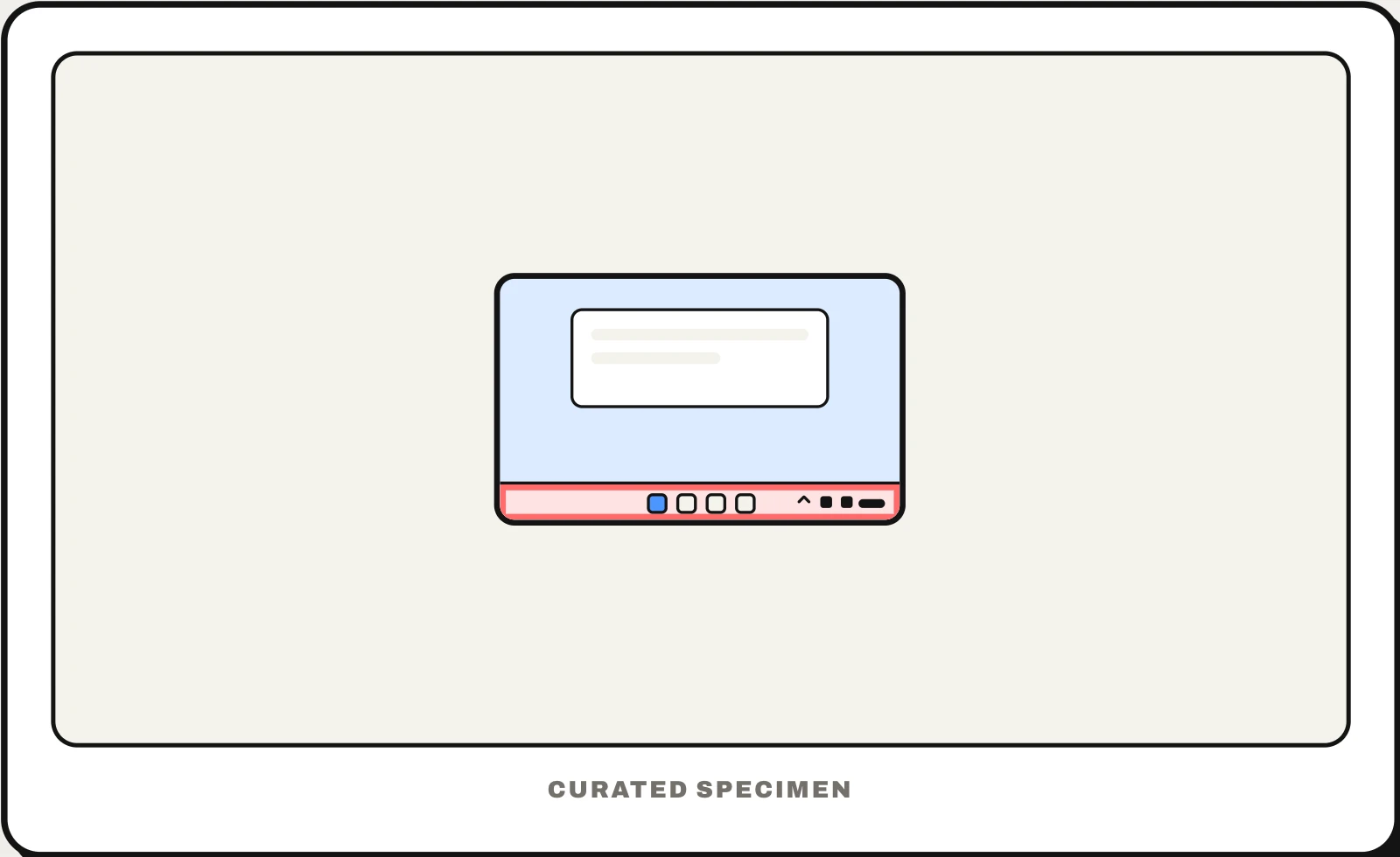 Taskbar UI pattern example: CatchUI's curated specimen