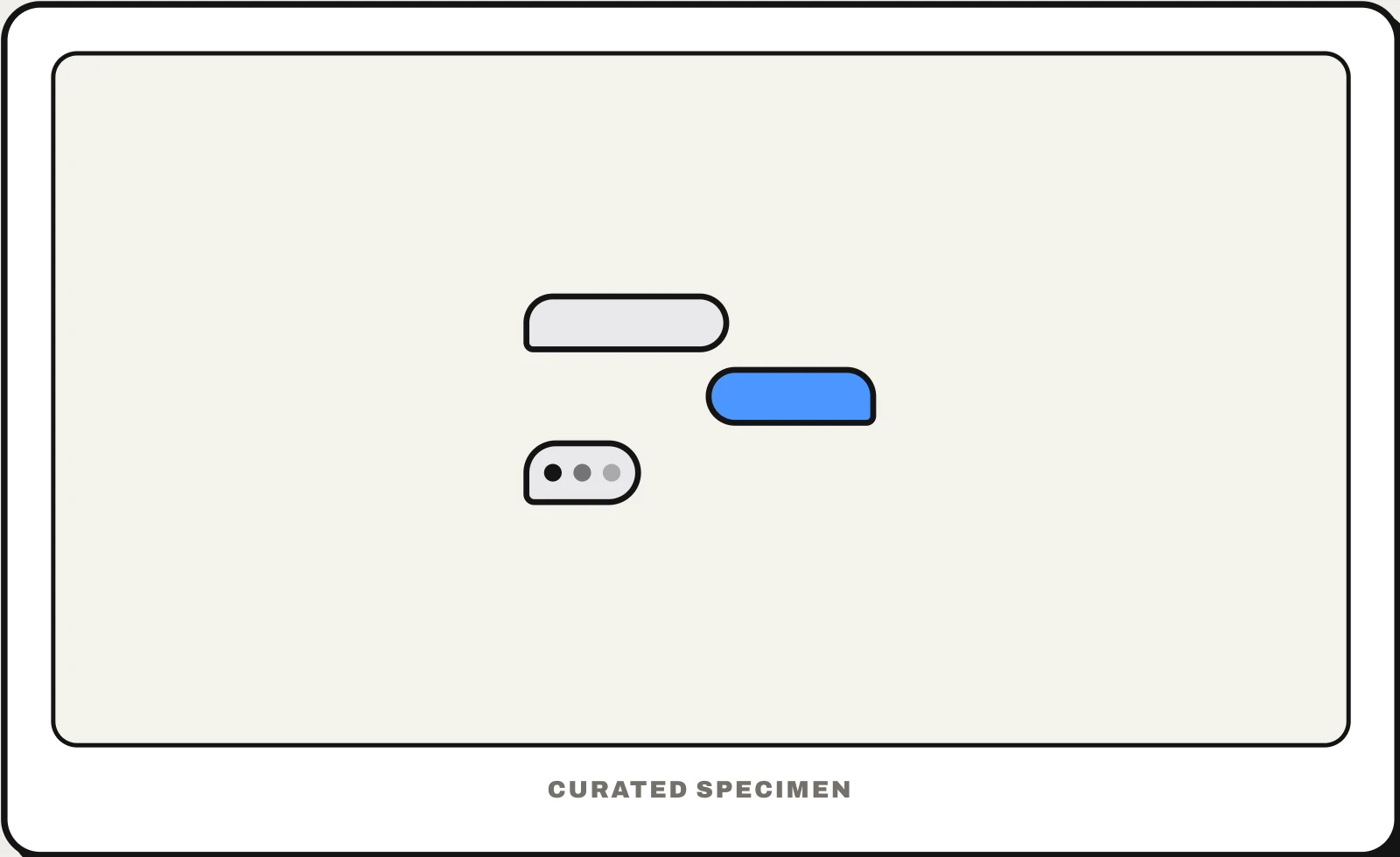Typing indicator UI pattern example: CatchUI's curated specimen
