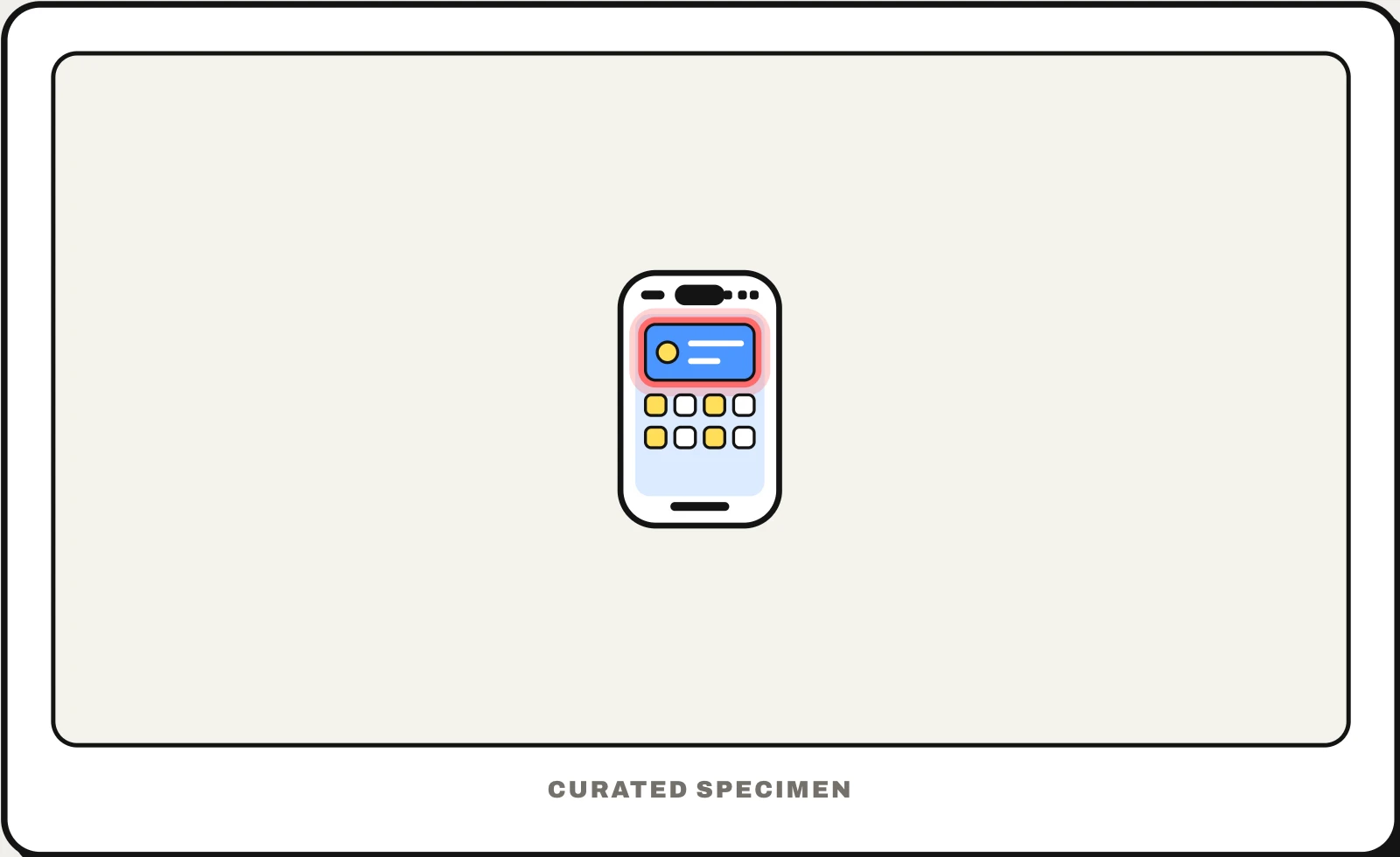 Widget UI pattern example: CatchUI's curated specimen