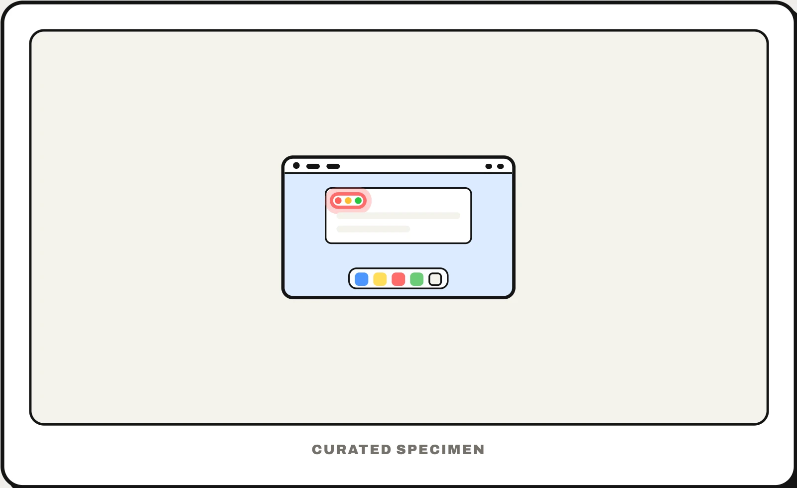 Window controls UI pattern example: CatchUI's curated specimen