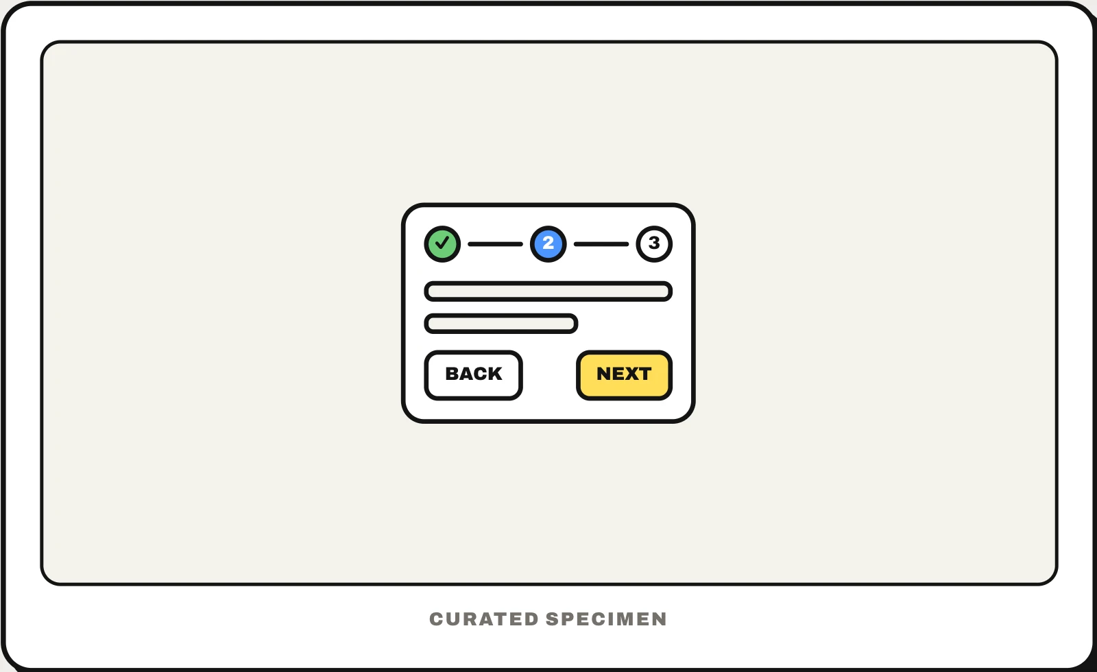 Wizard UI pattern example: CatchUI's curated specimen Wizard UI pattern example: CatchUI's curated specimen